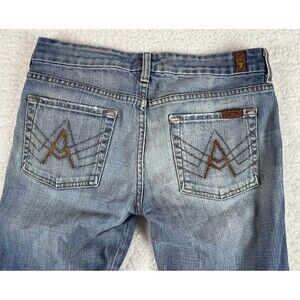 7 For All Mankind Jeans Womens 29 “A Pocket” Bootcut Designer Low Rise Western